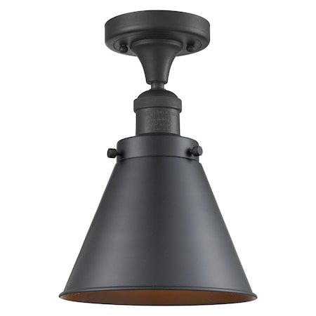 Innovations Lighting 1 Light Appalachian 10 Inch Semi-Flush Mount, 688093 517-1CH-BK-M13-BK